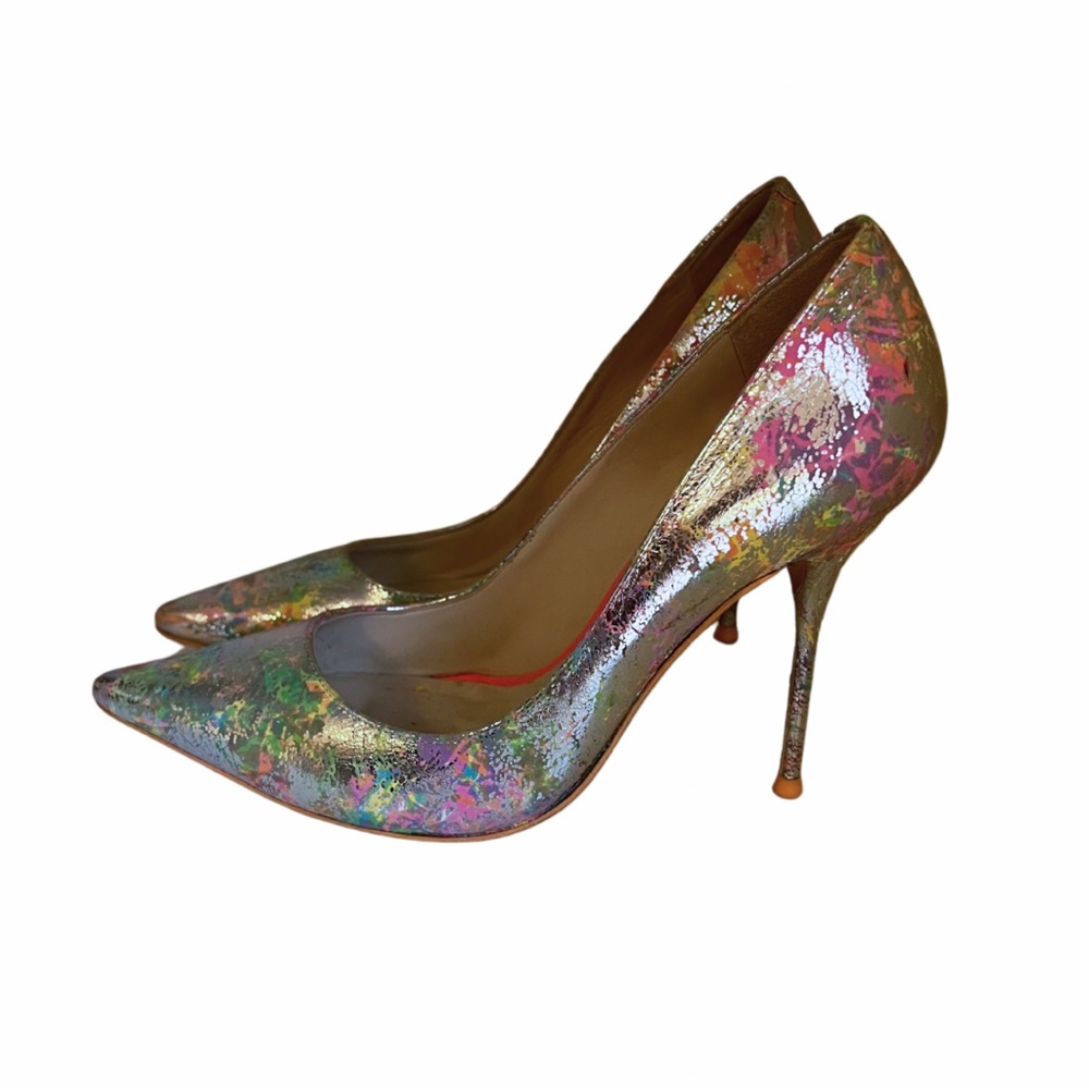 Sophia Webster metallic rainbow pumps. Worn once!